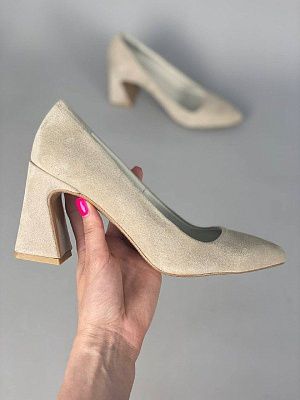 Човники велюрові 3601, бежеві