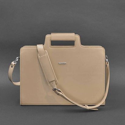 Сумка шкіряна BN-BAG-36 Світло-бежеві