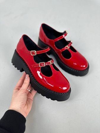 Туфлі шкіряні 5606-1, червоні