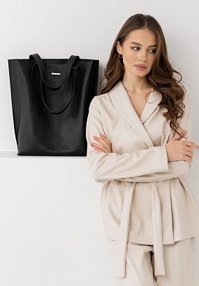 Сумка шкіряна BN-BAG-17 Чорна