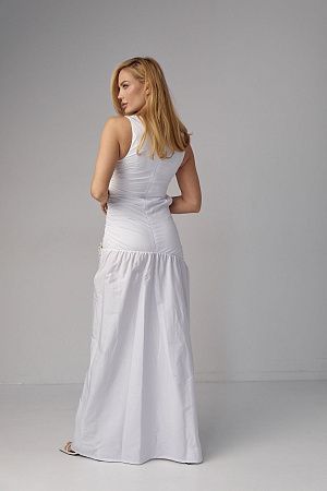 Сукня максі 23225, біла
