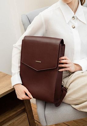 Рюкзак шкіряна BN-BAG-40 Бордова