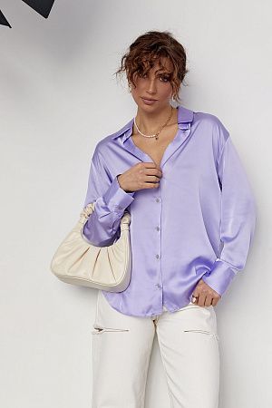 Шовкова блузка 3334, фіолетова