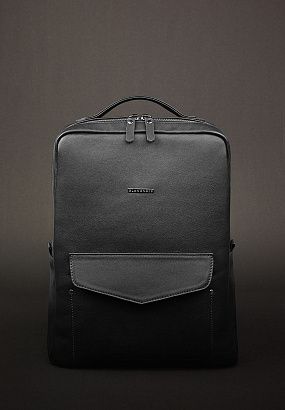 Рюкзак шкіряний BN-BAG-19 Чорний