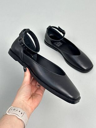 Балетки шкіряні 3500-1, чорні
