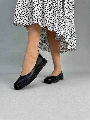 Балетки шкіряні 9903, чорні