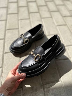 Лофери шкіряні 3908, чорні