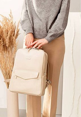 Рюкзак шкіряний BN-BAG-19 Світло-бежевий