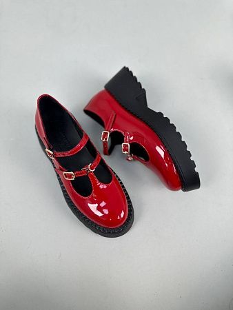 Туфлі шкіряні 5606-1, червоні