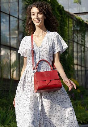 Шкіряна сумка ESTER Червона