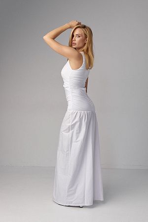 Сукня максі 23225, біла