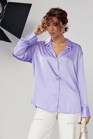 Шовкова блузка 3334, фіолетова