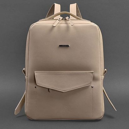 Рюкзак шкіряний BN-BAG-19, світло-бежевий